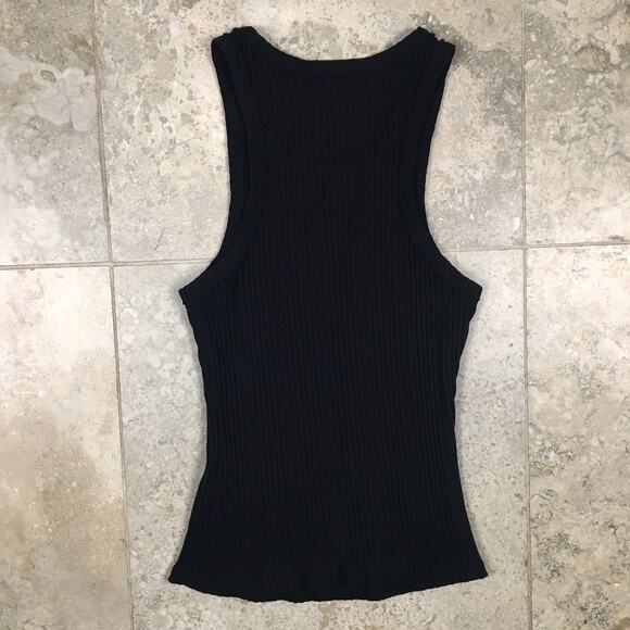 Anthropologie Robin Ribbed Black Racerback Tank Top Womens Small Sleeveless - Picture 4 of 16